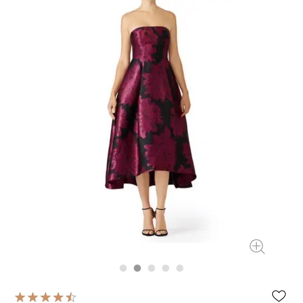 Elegant Strapless Floral Dress